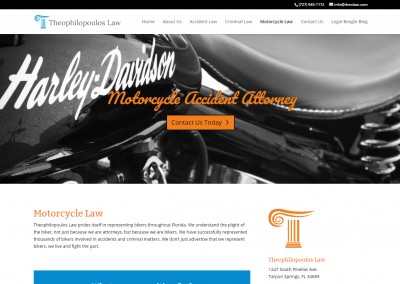 Theophilopoulos Law Biker Law Attorney Website web design, software development, application development, graphic design, online marketing, website building, digital marketing, web design tampa, web design florida, website design, website design tampa, information technology services, data migration, website hosting, fix websites, seo, search engine optimization